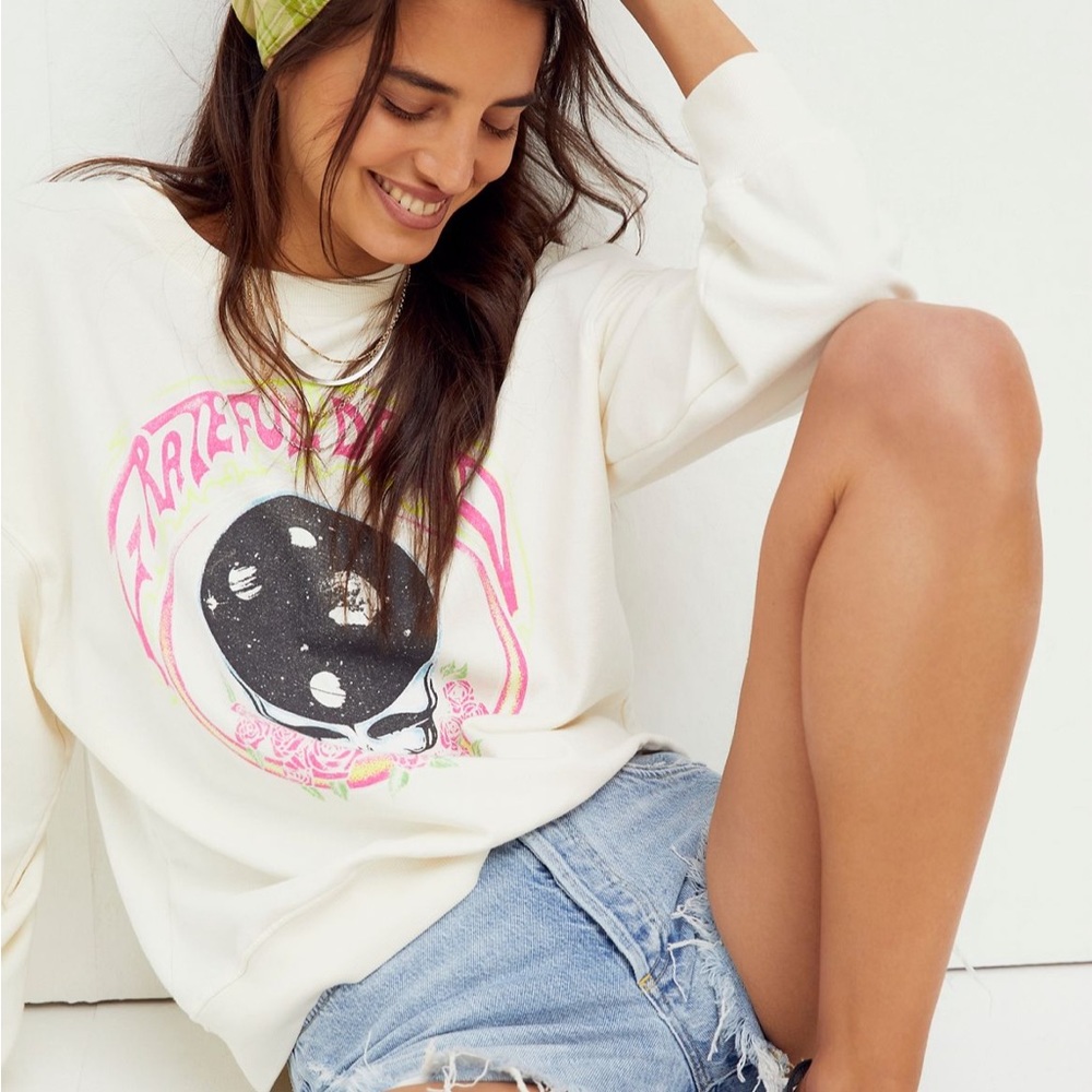 Free People X daydreamer Grateful Dead Roses Crewneck size XS